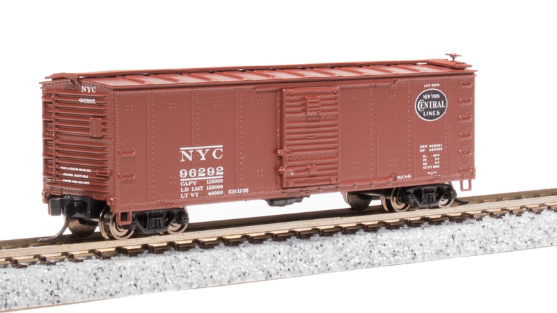 BLI 7271 NYC 40' Steel Boxcar, Variety Set B, 1930's 4-pack, (NYC, MC, P&E, B&A), N Scale