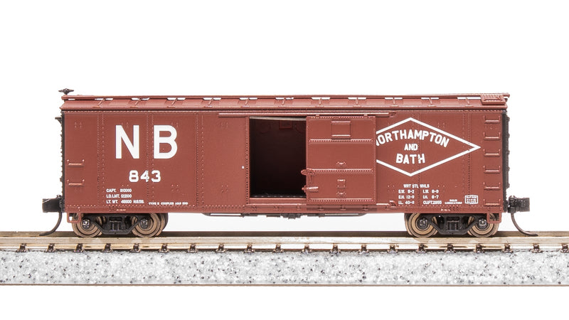 BLI 7273 NYC 40' Steel Boxcar, Variety Set D, 1950's 4-pack, (NYC, RDG, DLW, NB), N Scale