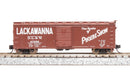 BLI 7273 NYC 40' Steel Boxcar, Variety Set D, 1950's 4-pack, (NYC, RDG, DLW, NB), N Scale