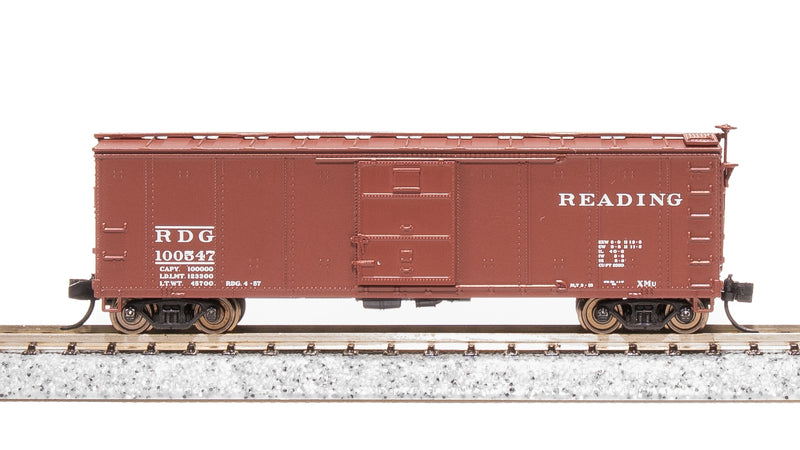 BLI 7273 NYC 40' Steel Boxcar, Variety Set D, 1950's 4-pack, (NYC, RDG, DLW, NB), N Scale