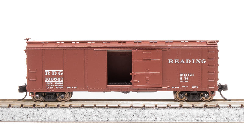 BLI 7273 NYC 40' Steel Boxcar, Variety Set D, 1950's 4-pack, (NYC, RDG, DLW, NB), N Scale