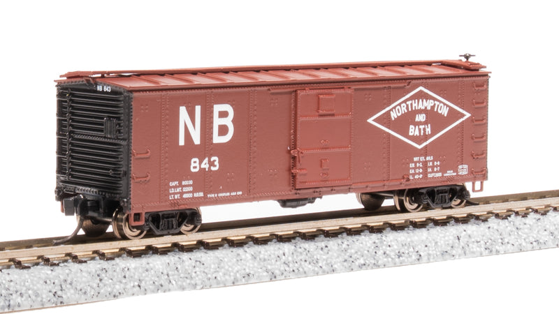 BLI 7273 NYC 40' Steel Boxcar, Variety Set D, 1950's 4-pack, (NYC, RDG, DLW, NB), N Scale