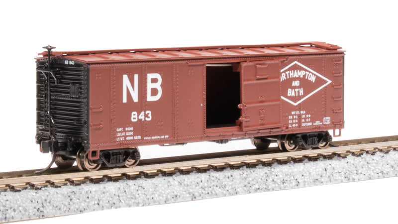 BLI 7273 NYC 40' Steel Boxcar, Variety Set D, 1950's 4-pack, (NYC, RDG, DLW, NB), N Scale