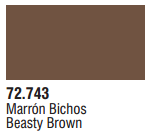 Vallejo Acrylic Paints 72743 Game Air Beastly Brown