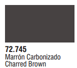 Vallejo Acrylic Paints 72745 Game Air Charred Brown 6p