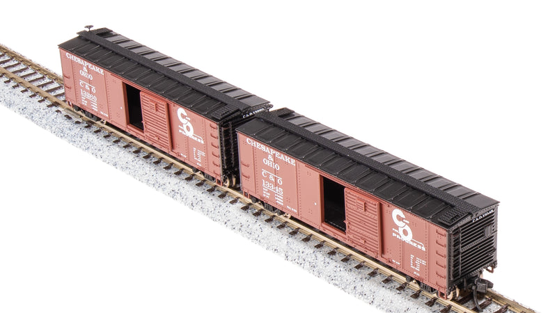 BLI 7275 USRA 40' Steel Boxcar, C&O, 2-pack, N Scale