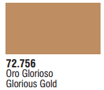 Vallejo Acrylic Paints 72756 Game Air Glorious Gold 6p
