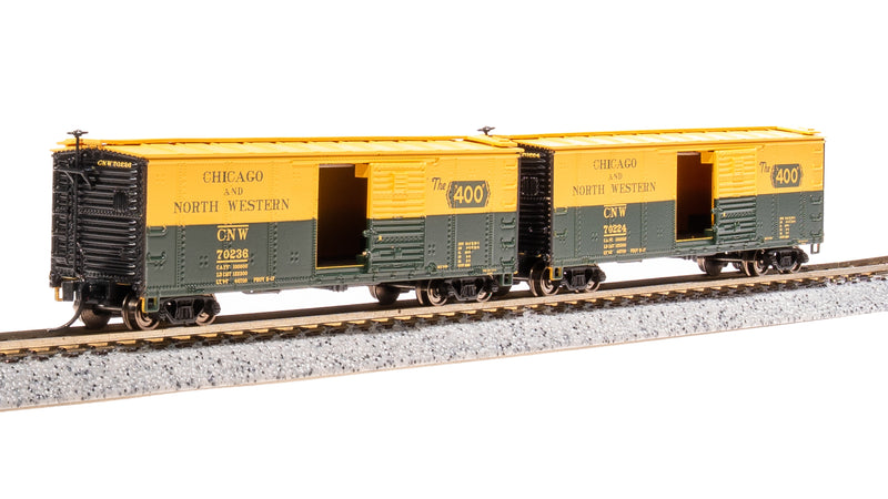 BLI 7276 USRA 40' Steel Boxcar, CNW, 2-pack, N Scale