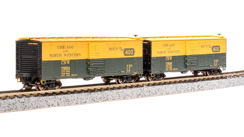 BLI 7276 USRA 40' Steel Boxcar, CNW, 2-pack, N Scale