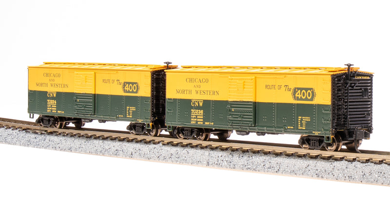 BLI 7276 USRA 40' Steel Boxcar, CNW, 2-pack, N Scale