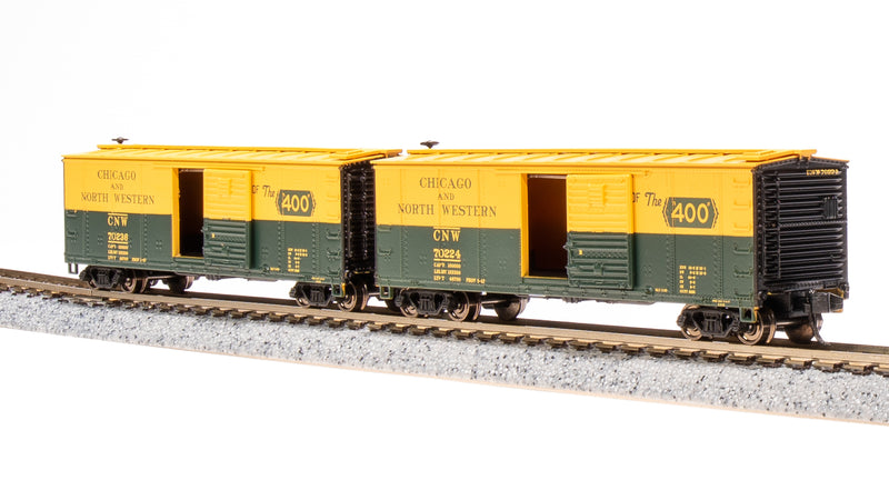 BLI 7276 USRA 40' Steel Boxcar, CNW, 2-pack, N Scale