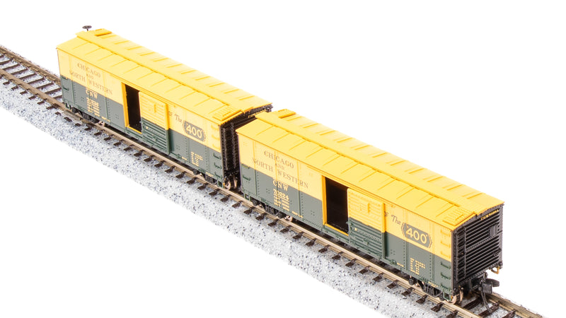 BLI 7276 USRA 40' Steel Boxcar, CNW, 2-pack, N Scale