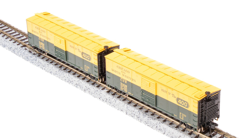 BLI 7276 USRA 40' Steel Boxcar, CNW, 2-pack, N Scale