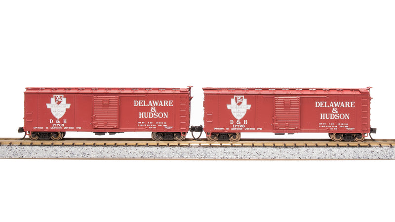 BLI 7277 USRA 40' Steel Boxcar, D&H, 2-pack, N Scale