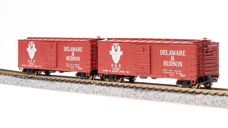 BLI 7277 USRA 40' Steel Boxcar, D&H, 2-pack, N Scale