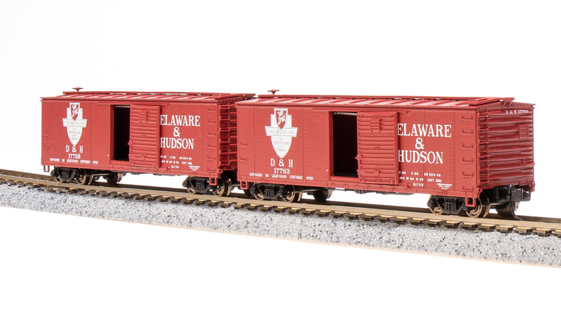 BLI 7277 USRA 40' Steel Boxcar, D&H, 2-pack, N Scale