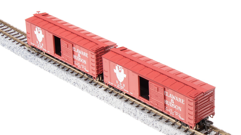 BLI 7277 USRA 40' Steel Boxcar, D&H, 2-pack, N Scale