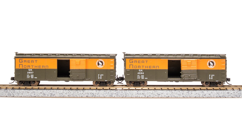 BLI 7278 USRA 40' Steel Boxcar, GN, 2-pack , N Scale