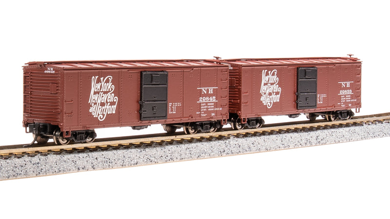 BLI 7279 USRA 40' Steel Boxcar, NH, 2-pack, N Scale