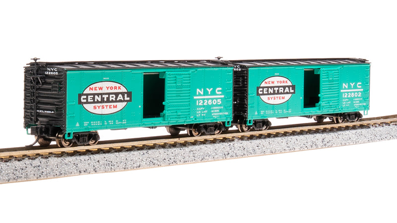 BLI 7281 USRA 40' Steel Boxcar, NYC, Jade Green 2-pack, N Scale