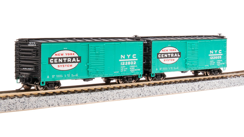 BLI 7281 USRA 40' Steel Boxcar, NYC, Jade Green 2-pack, N Scale