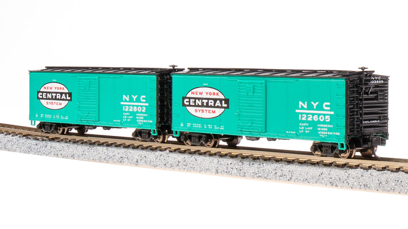 BLI 7281 USRA 40' Steel Boxcar, NYC, Jade Green 2-pack, N Scale