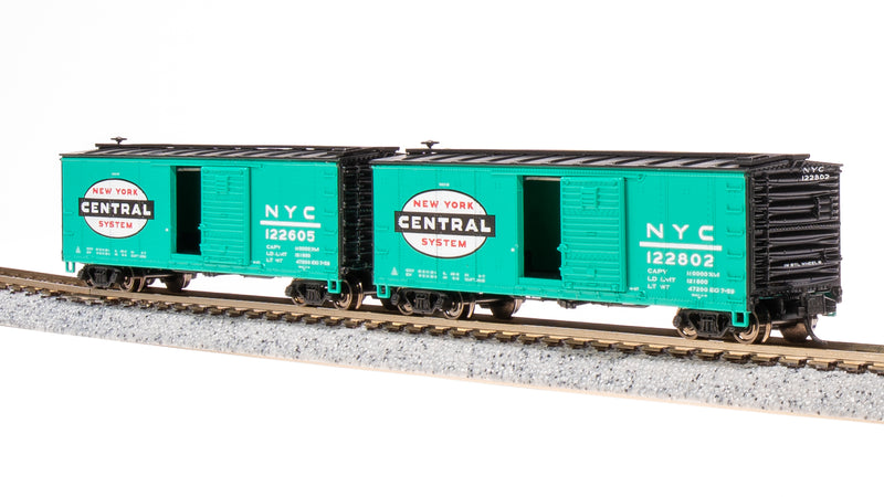 BLI 7281 USRA 40' Steel Boxcar, NYC, Jade Green 2-pack, N Scale