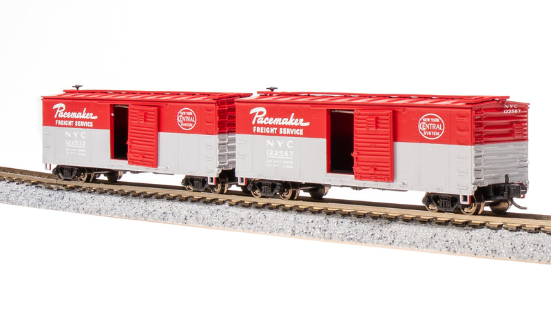 BLI 7282 USRA 40' Steel Boxcar, NYC, Pacemaker Red/Gray 2-pack, N Scale