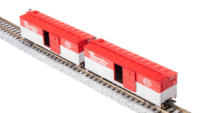 BLI 7282 USRA 40' Steel Boxcar, NYC, Pacemaker Red/Gray 2-pack, N Scale