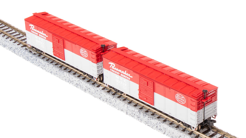 BLI 7282 USRA 40' Steel Boxcar, NYC, Pacemaker Red/Gray 2-pack, N Scale