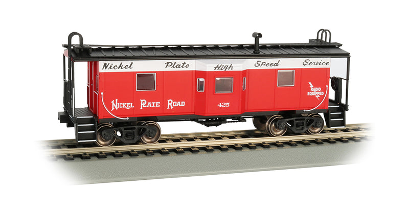 Bachmann 73202 Nickel Plate Road- Bay Window w/ Roof Walk Caboose, HO Scale