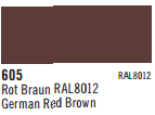 Vallejo Acrylic Paints 73605 GERMAN RED BROWN RAL 8012 6p