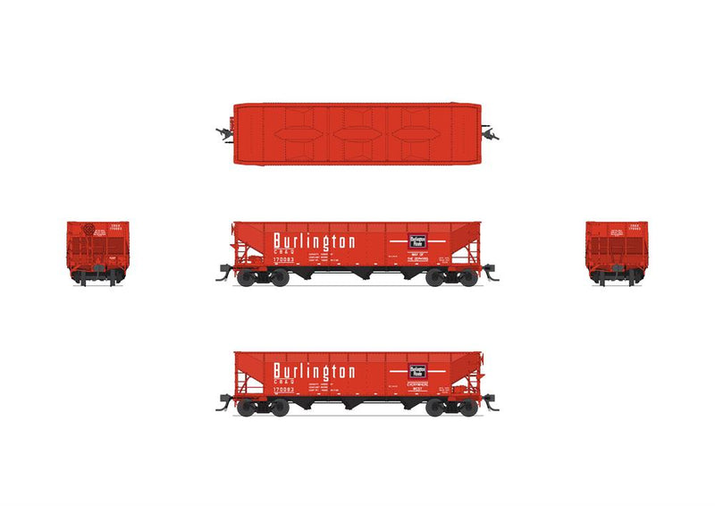 BLI 7372 AAR 70-ton Triple Hopper, CBQ, 4-PACK, HO