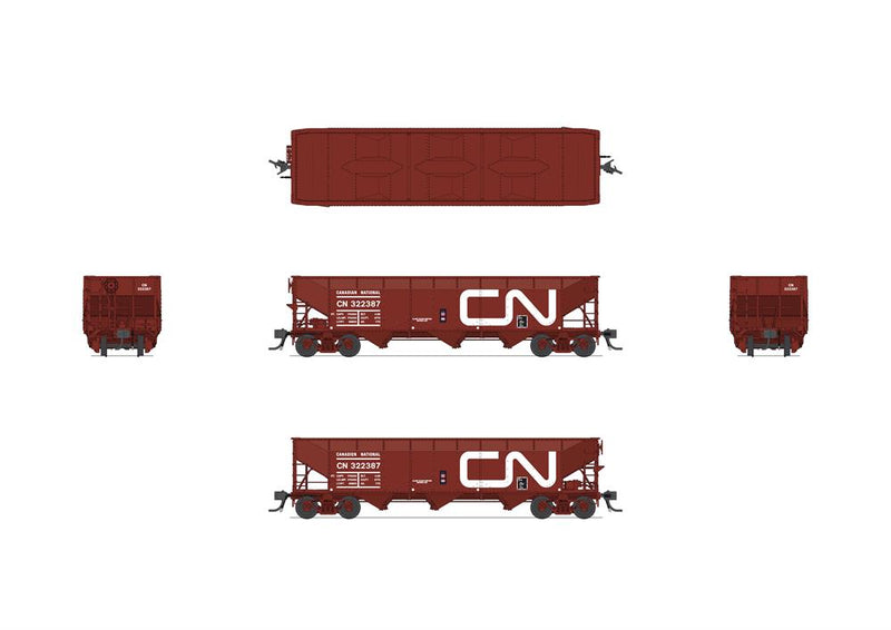 BLI 7373 AAR 70-ton Triple Hopper, CN, 4-PACK, HO