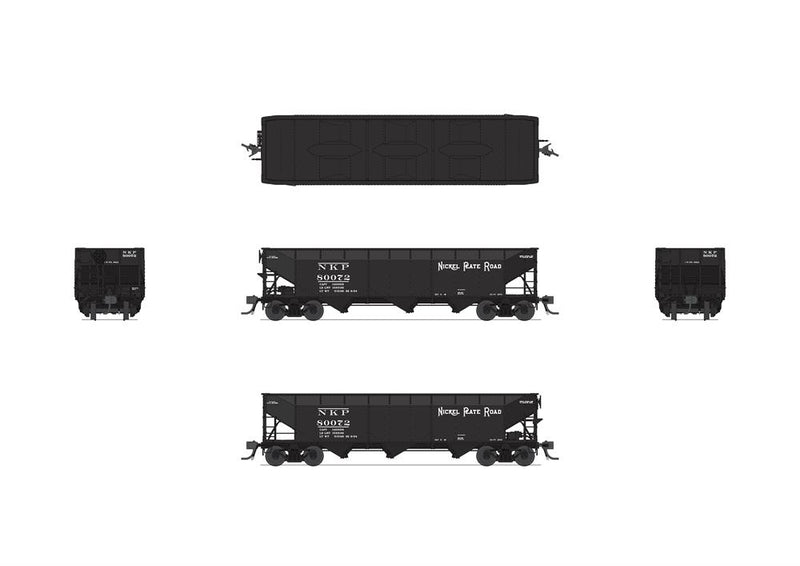 BLI 7375 AAR 70-ton Triple Hopper, NKP, 4-PACK, HO