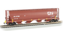 Bachmann 73803 Canadian Cylindrical 4-Bay Grain Hopper with FRED - Ready to Run -- Canadian National 388399 (Boxcar Red, yellow Conspicuity Marks), HO