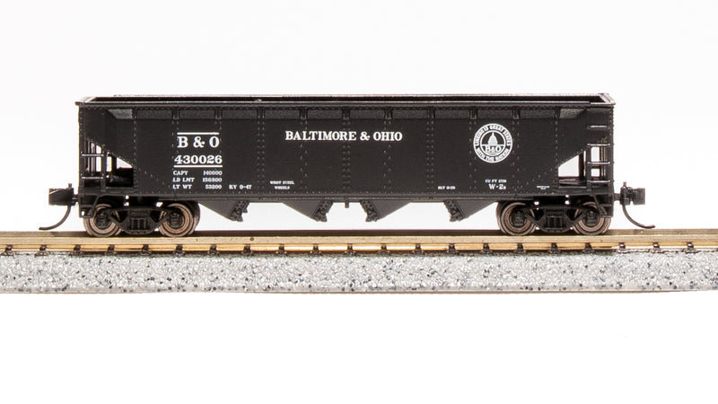 BLI 7421 ARA 70-Ton Quad Hopper, B&O W2b, 40s/50s w/ Capital Dome, 4-pack B, N Scale