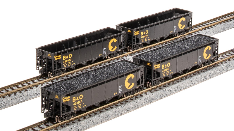 BLI 7422 ARA 70-Ton Quad Hopper, Chessie System (B&O), 4-pack A, N Scale