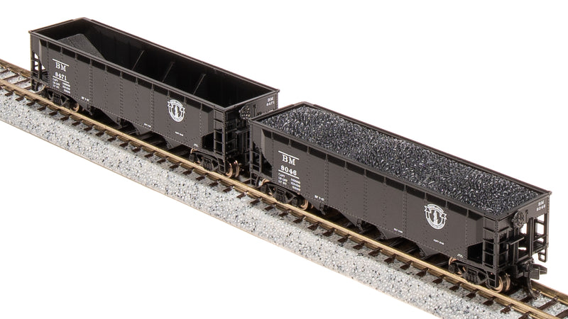 BLI 7424 ARA 70-Ton Quad Hopper, B&M, post-1947 Minute Man, 4-pack A, N Scale