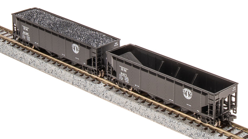 BLI 7424 ARA 70-Ton Quad Hopper, B&M, post-1947 Minute Man, 4-pack A, N Scale