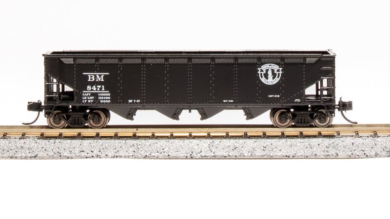 BLI 7424 ARA 70-Ton Quad Hopper, B&M, post-1947 Minute Man, 4-pack A, N Scale