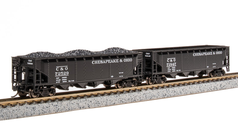 BLI 7426 ARA 70-Ton Quad Hopper, C&O H7-13, 1940's Appearance, 4-pack A, N Scale