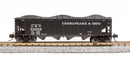 BLI 7426 ARA 70-Ton Quad Hopper, C&O H7-13, 1940's Appearance, 4-pack A, N Scale