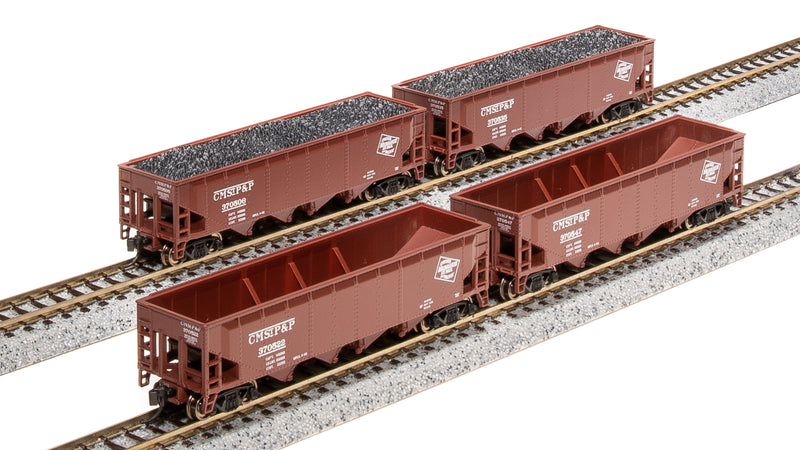 BLI 7428 ARA 70-Ton Quad Hopper, MILW, 30s/40s CMStP&P, 4-pack A, N Scale