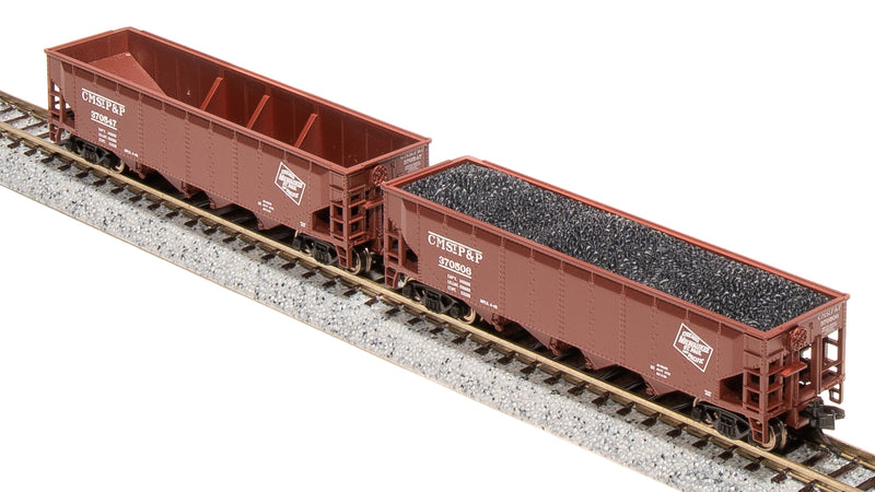 BLI 7428 ARA 70-Ton Quad Hopper, MILW, 30s/40s CMStP&P, 4-pack A, N Scale