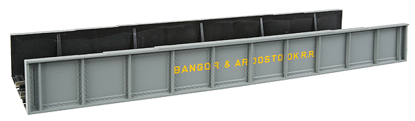 Atlas Model Railroad Co. 150-70000012 Code 100 Decorated Plate Girder Bridge -- Bangor & Aroostook, HO