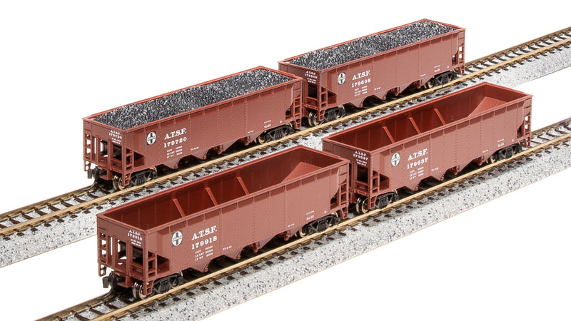 BLI 7433 ARA 70-Ton Quad Hopper, ATSF, 4-pack (Fantasy Paint Scheme), N Scale