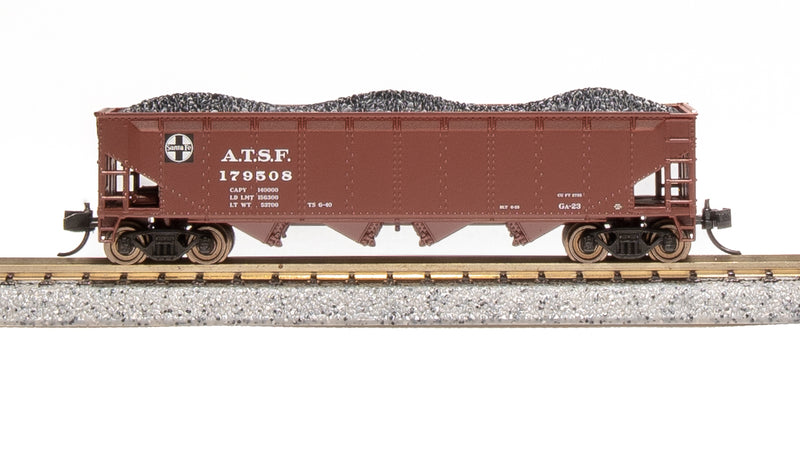 BLI 7433 ARA 70-Ton Quad Hopper, ATSF, 4-pack (Fantasy Paint Scheme), N Scale