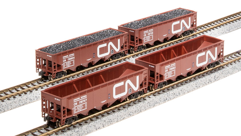 BLI 7434 ARA 70-Ton Quad Hopper, CN, 4-pack (Fantasy Paint Scheme), N Scale