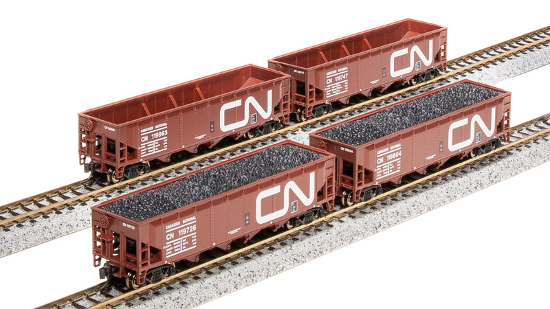 BLI 7434 ARA 70-Ton Quad Hopper, CN, 4-pack (Fantasy Paint Scheme), N Scale